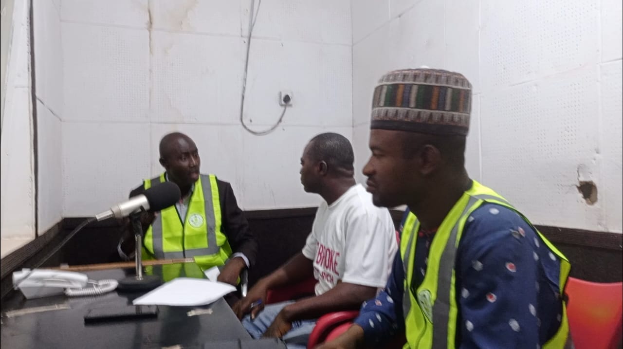 Community Sensitization and advocacy against indiscriminate waste disposal at 100.5 Power FM Bida, Niger State; Tuesday, 26th August, 2025.