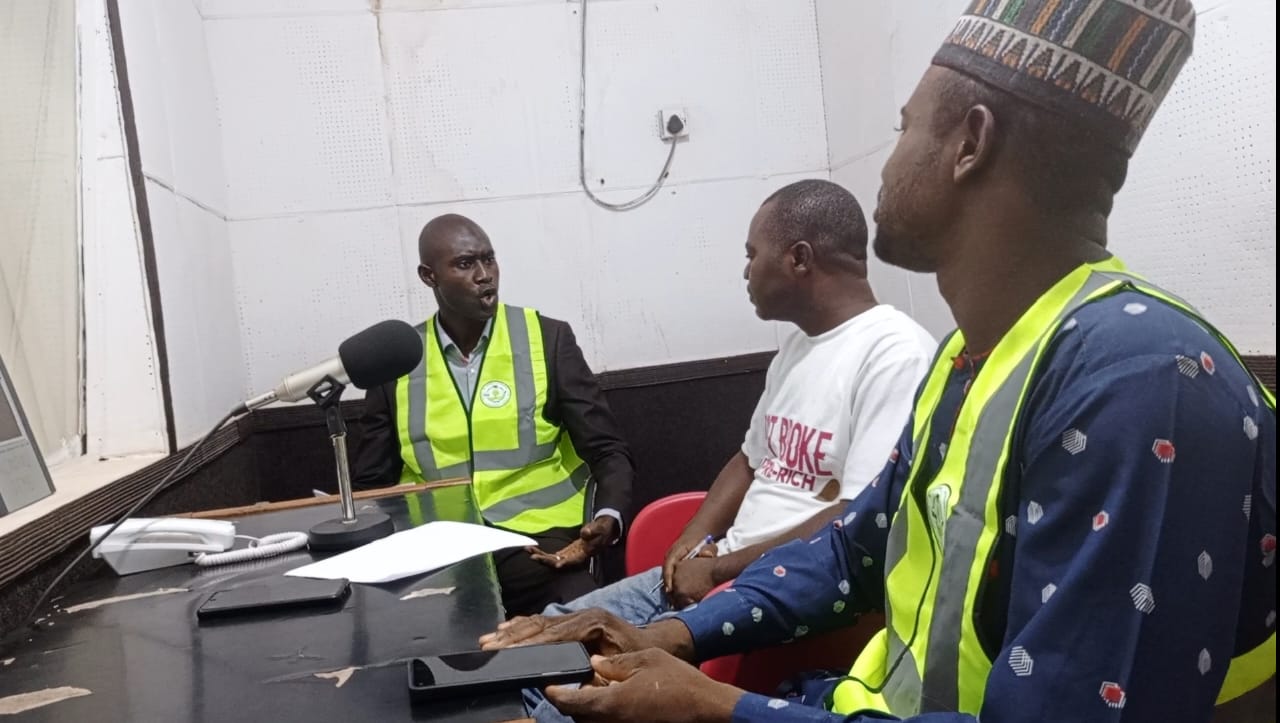 Community Sensitization and advocacy against indiscriminate waste disposal at 100.5 Power FM Bida, Niger State; Tuesday, 26th August, 2025.